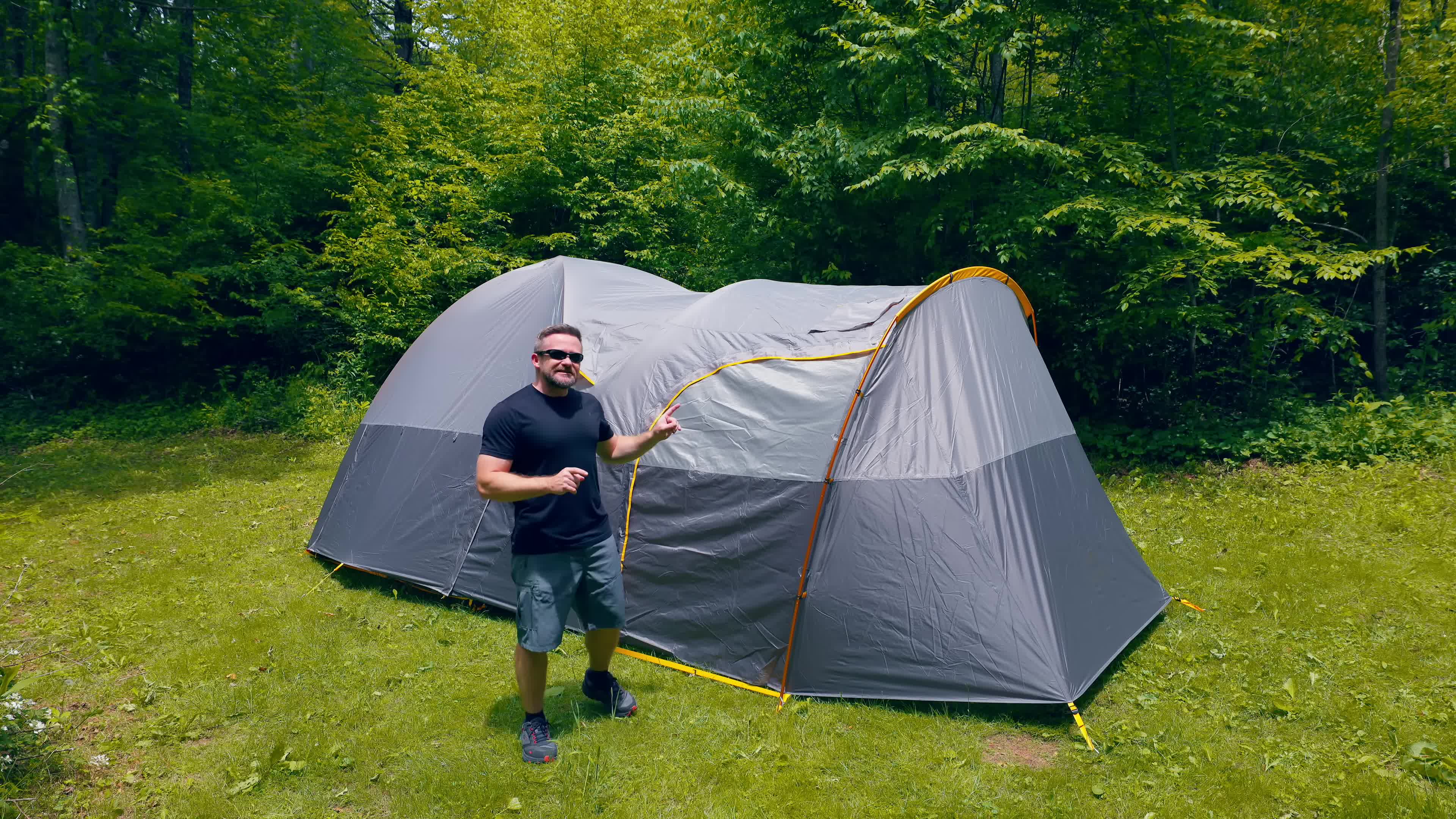 Image showing the tent's hybrid design.