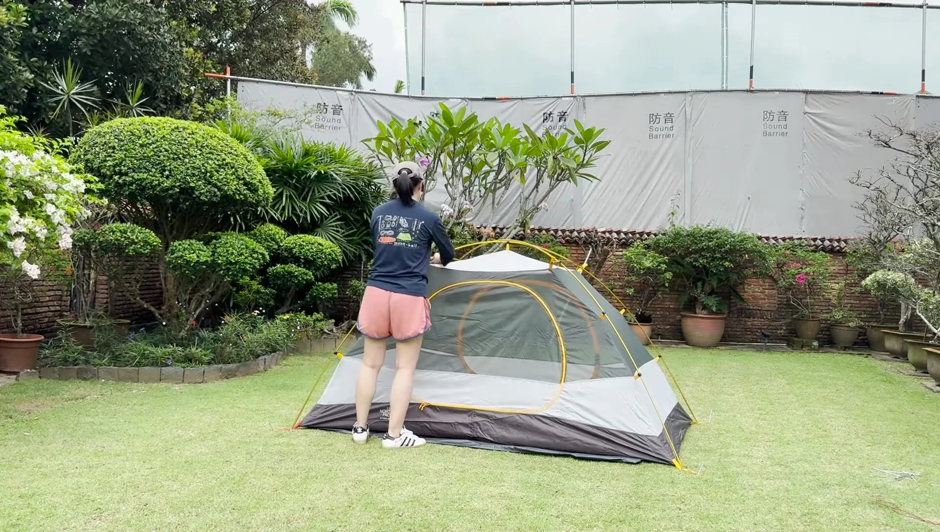 Drape the rainfly over the tent