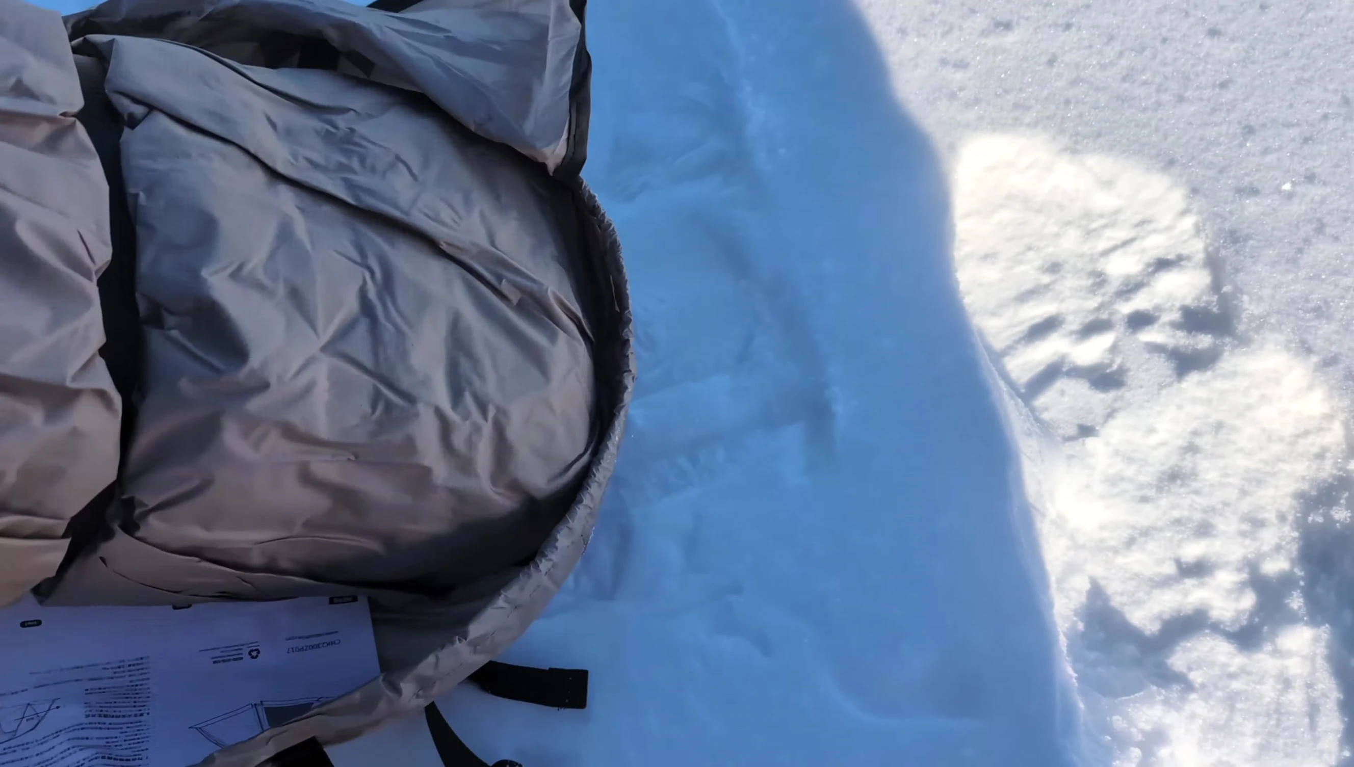 Close-up of the Naturehike Massif tent packaging