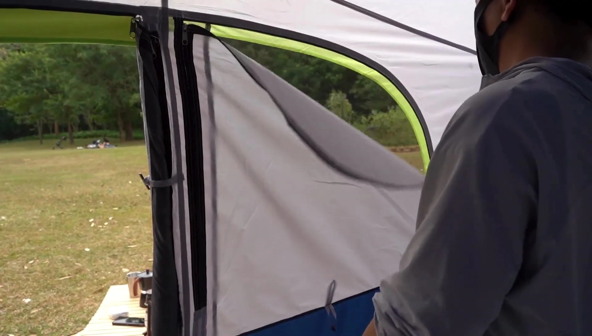 Interior shot showcasing the spaciousness of the UNP tent