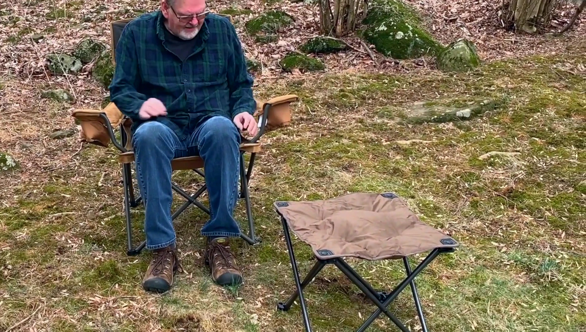 Detail of the chair's padded fabric.