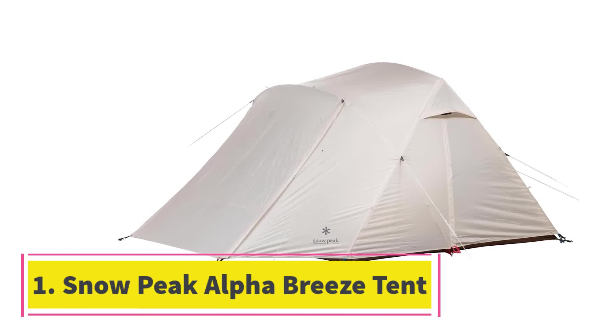 Snow Peak Alpha Breeze tent exterior shot